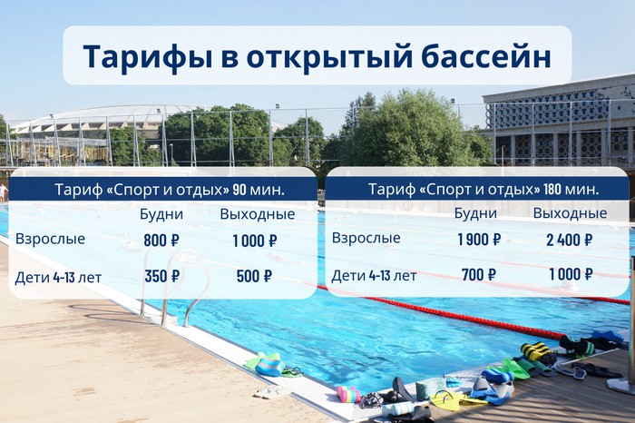 С 28 июня действуют новые тарифы в открытый бассейн